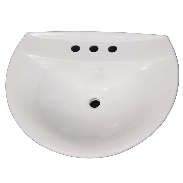 Lavatory Sink Venice 520 Wall Hung 13 Inch 8 Inch Spread White - Frankwebs
