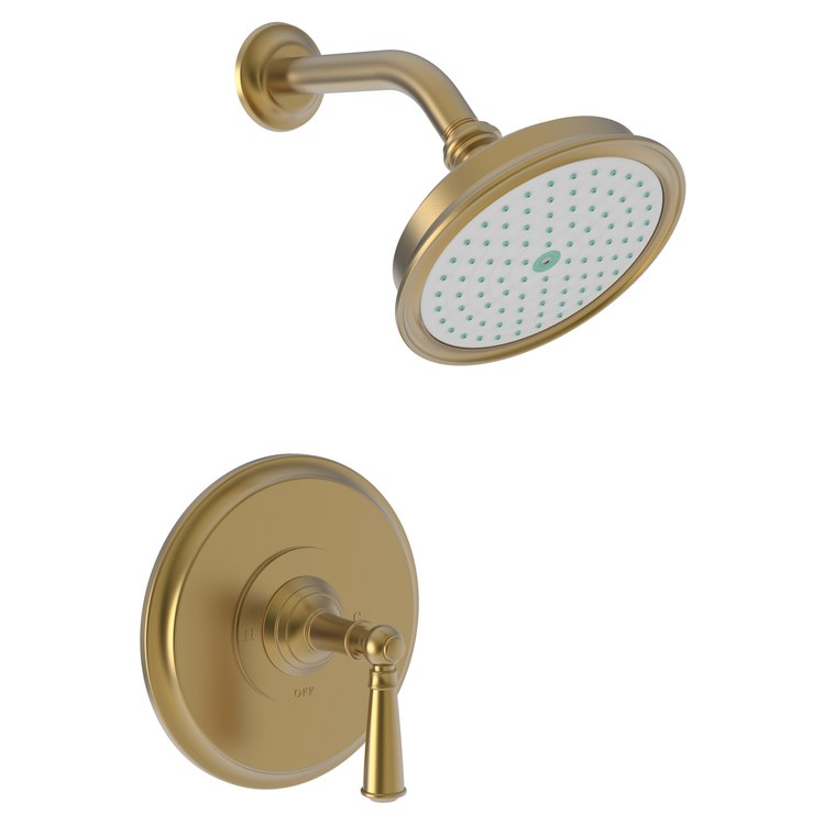 Aylesbury Pressure Balance Shower Trim with Lever Handle - Polished Brass Uncoated - Frankwebs