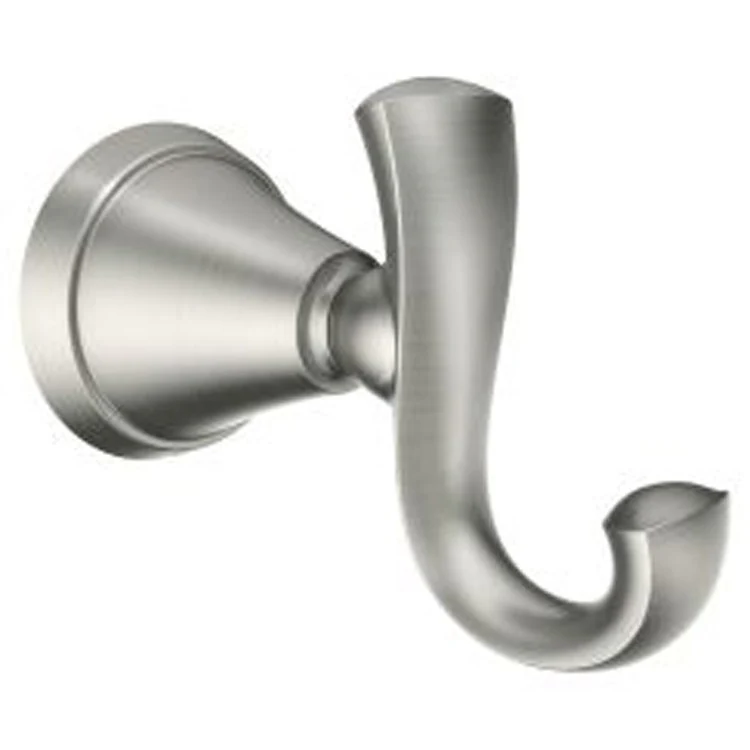 Robe Hook Tiffin with Press and Mark Brushed Nickel 2-1/2 Inch Wall Mount Zinc - Frankwebs