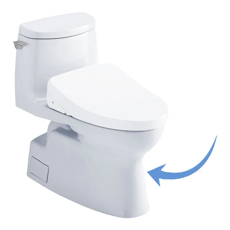 Toilet Carlyle II 1 Pieces Universal Height Washlet+S500e Ready Cotton Elongated ADA 28-3/4 Inch 1.0GPF 12 Inch Rough-In Tornado Left Hand Less Seat - Frankwebs