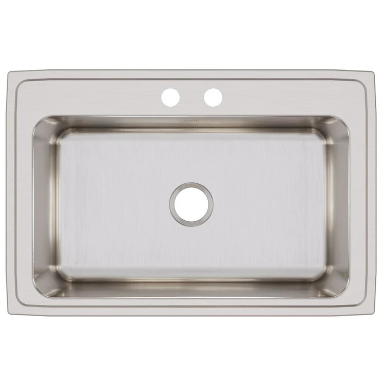 Kitchen Sink Lustertone Classic 33 x 22 Inch Single Bowl 2 Hole Lustrous Satin Drop-In 11-5/8 Inch - Frankwebs