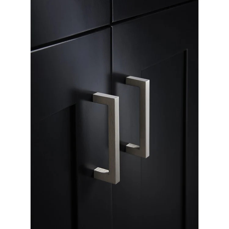 Pull Nouveau Square Bar Flat Black Zinc Alloy 7-4/7 Inch 8x3/8x1-1/4 Inch - Frankwebs