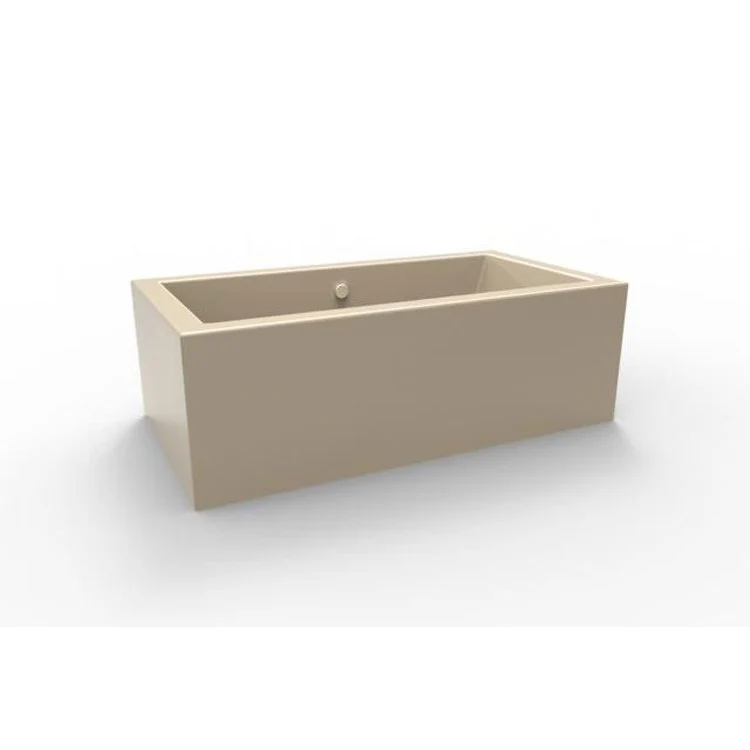 Soaking Tub Designer Collection Chagall 72 x 38 Inch Freestanding Tub Only Center Biscuit Acrylic - Frankwebs