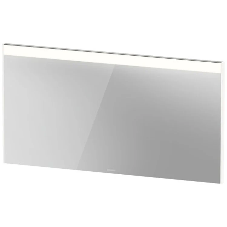 Mirror Brioso 52 x 27-1/2 Inch White High Gloss with Lighting Rectangle 1-3/8 Inch - Frankwebs