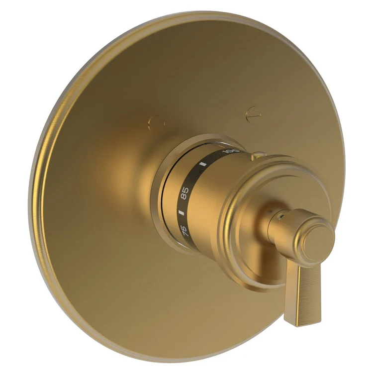 Thermostatic Trim Miro Round Place 1 Lever English Bronze ADA for Rough Valve 1-540 Face Plate and Temperature-Adjust Handle Brass - Frankwebs