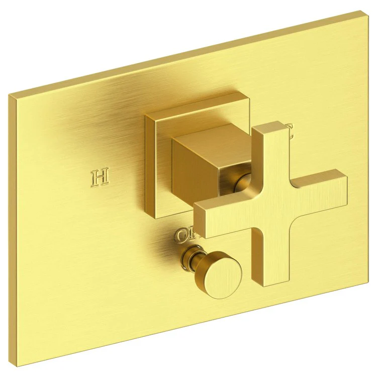 Secant Pressure Balance Tub/Shower Valve Trim Only with Cross Handle - Satin Bronze PVD - Frankwebs