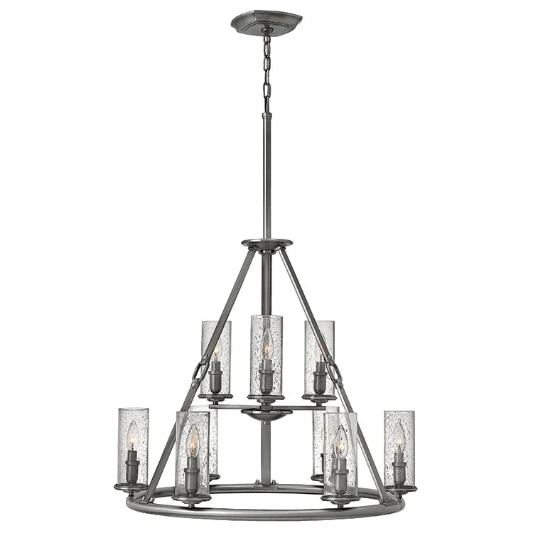 Dakota Nine-Light Two-Tier Chandelier - Frankwebs