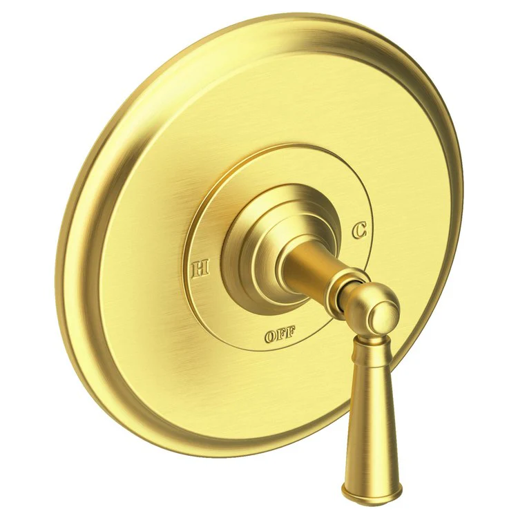 Pressure Balance Valve Trim Aylesbury Round 1 Lever Polished Brass Uncoated Living ADA Depth 4 Inch - Frankwebs