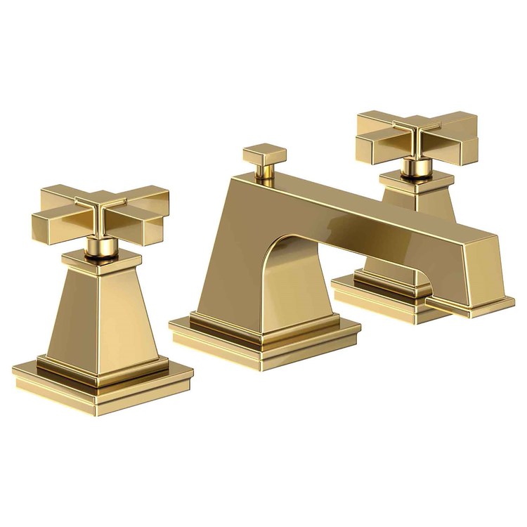 Lavatory Faucet Malvina Widespread 8 to 20 Inch Spread 2 Cross ADA Stainless Steel PVD 1.2 Gallons per Minute Brass Spout Height 2 Inch - Frankwebs