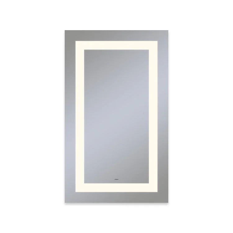 Bathroom Mirror Vitality Inset Light Pattern Rectangular 24W x 40H Inch Wall Mount Defogger Included and Color Temperature 3000 Kelvin Warm White Light - Frankwebs