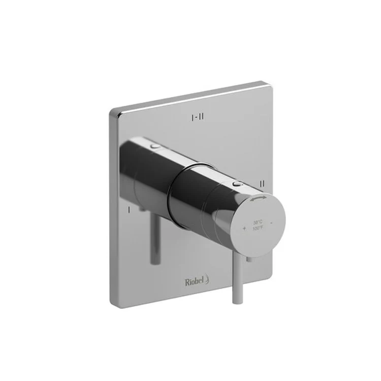Thermostatic and Pressure Balance Valve Trim Pallace 1/2 Inch Rectangular 2-Way 3 Function 1 Lever Brushed Nickel ADA 6.3 Gallons per Minute - Frankwebs
