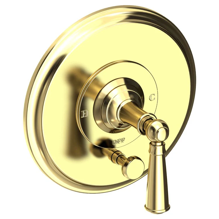 Aylesbury Pressure Balance Tub/Shower Valve Trim Only with Lever Handle - Polished Gold PVD - Frankwebs