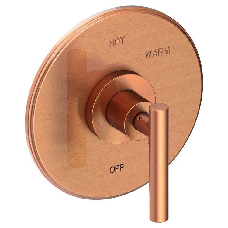 Pressure Balance Valve Trim East Linear Round 1 Lever Satin Gold PVD ADA Depth 3-1/7 Inch - Frankwebs