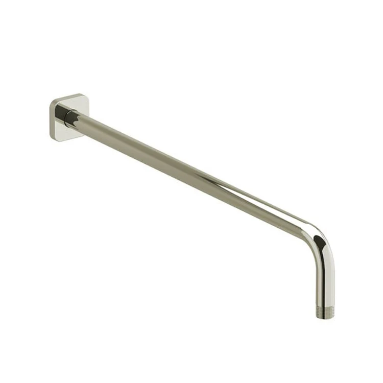 Shower Arm with Square Escutcheon and Salome Flange Polished Nickel 20 Inch 19-5/8 Inch 1/2 Inch Inlet MNPT Brass Wall Mount - Frankwebs