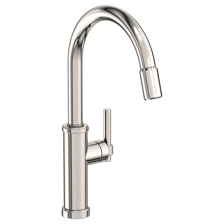 Kitchen Faucet Seager 1 Lever ADA Polished Brass Uncoated Living Pull Down Spout Height 10-4/5 Inch 1.8 Gallons per Minute - Frankwebs