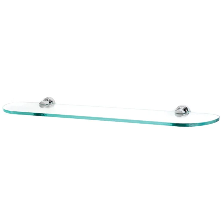 Shelf Infinity Bath with Brackets Polished Chrome 24 Inch Brass/Glass - Frankwebs