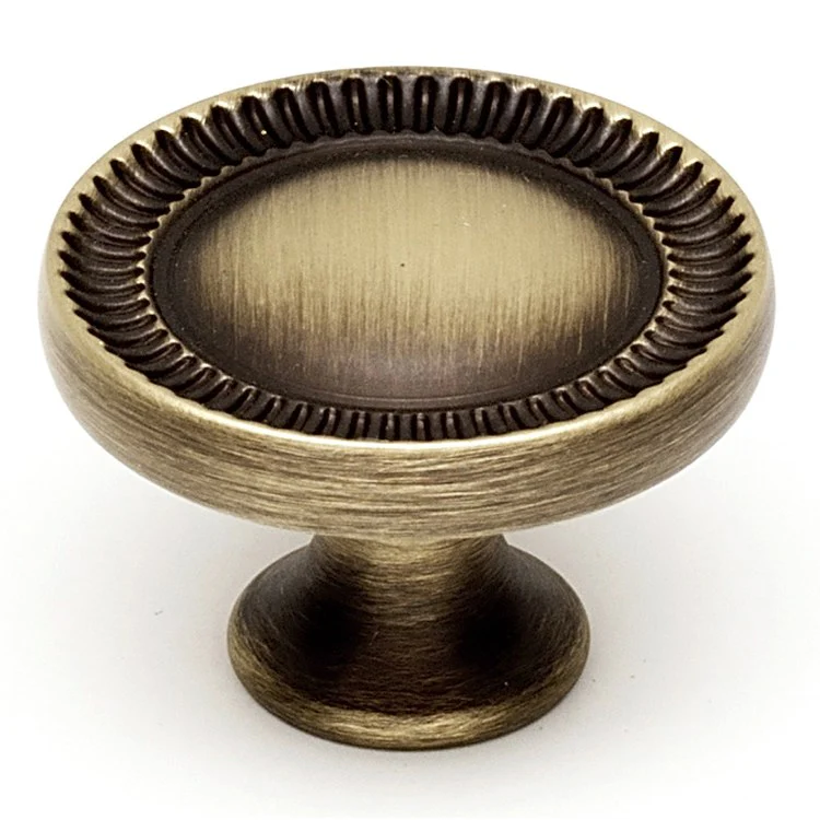Knob Regal Round Antique English Matte Brass 1-1/4 Inch 1 Inch 5/8 Inch - Frankwebs