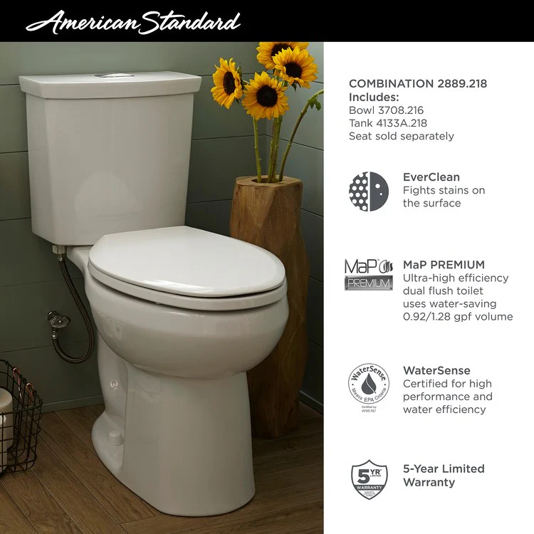 H2Option Siphonic Dual Flush Round Toilet Bowl - Frankwebs