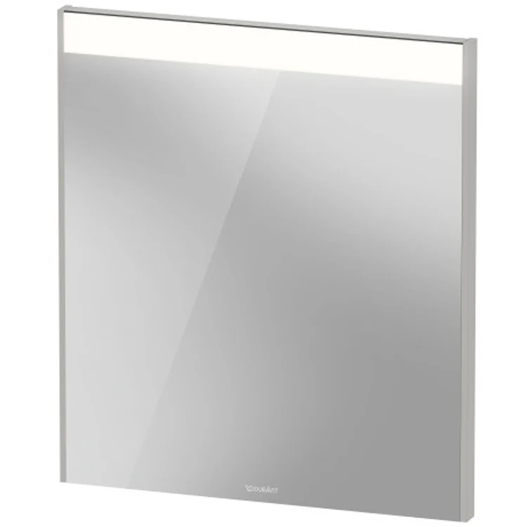 Mirror Brioso 24-3/8 x 27-1/2 Inch White High Gloss with Lighting Rectangle 1-3/8 Inch - Frankwebs