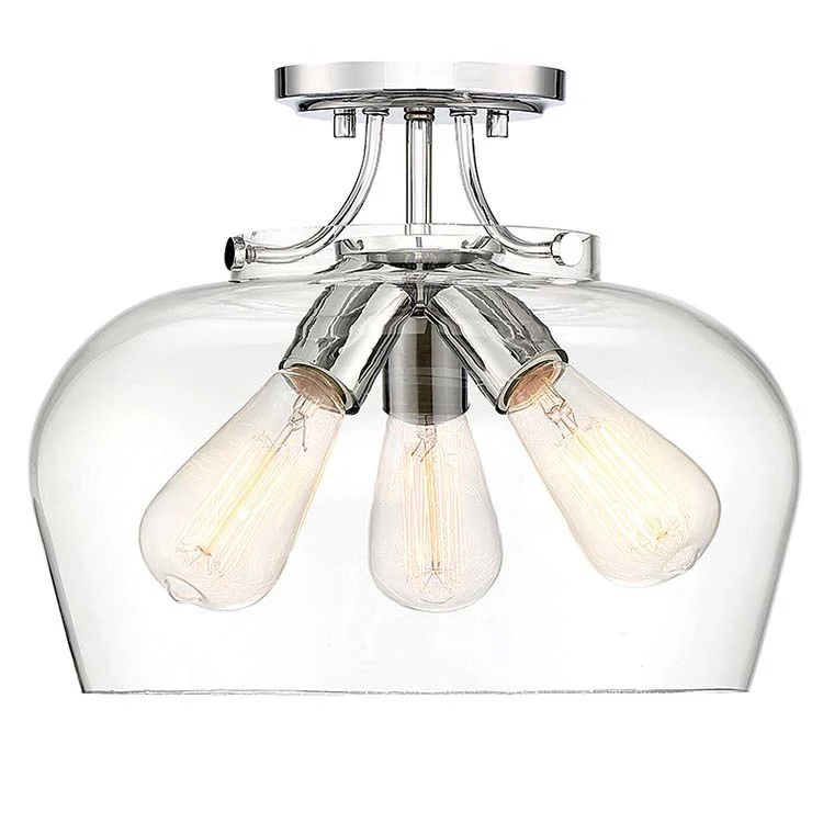 Octave Three-Light Semi-Flush Mount Ceiling Fixture - Frankwebs
