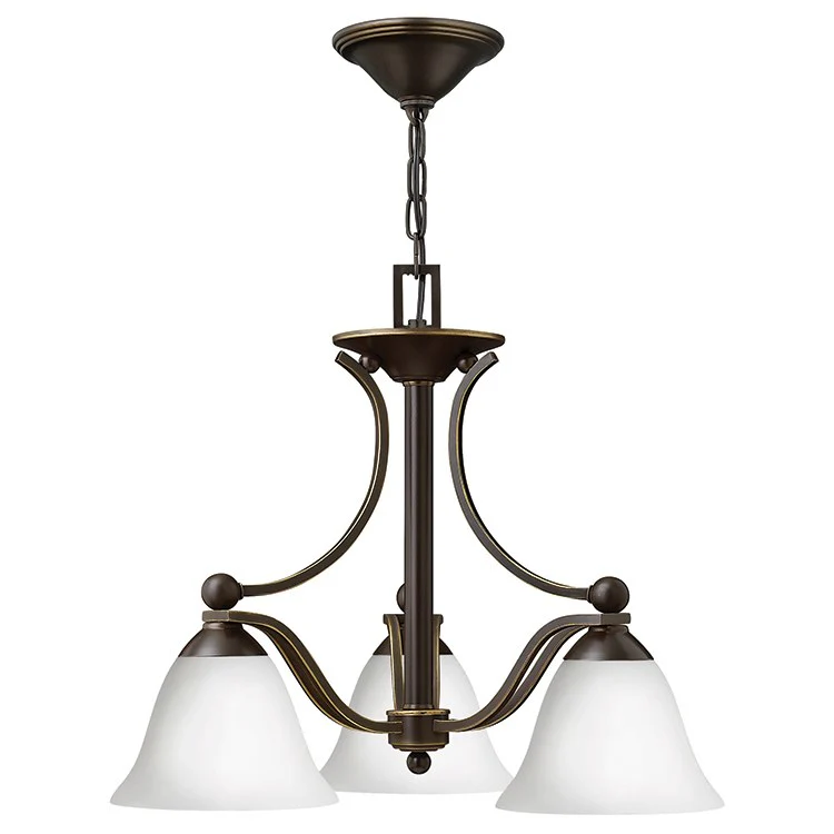 Bolla Three-Light Single-Tier Downlight Chandelier - Frankwebs