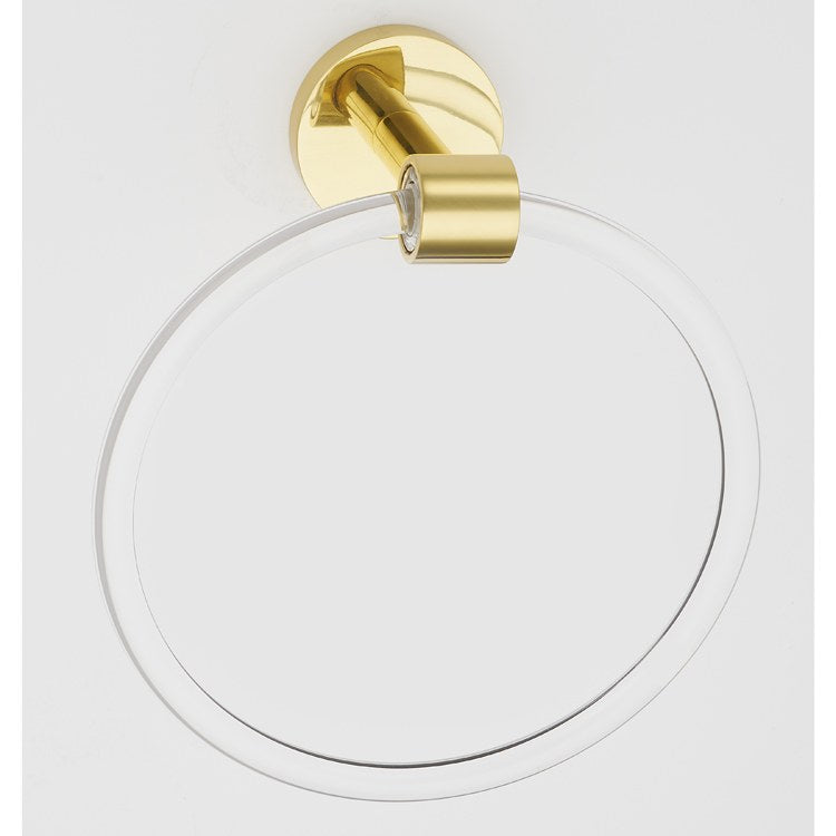 Towel Ring Contemporary Acrylic Bath 6 Inch Polished Chrome Brass 2-15/16 Inch - Frankwebs