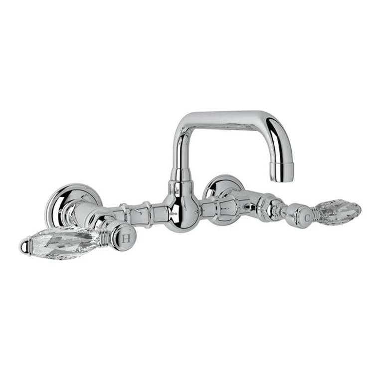 Lavatory Faucet Acqui Wall Mount 2 Swarovski Crystal Lever Tuscan Brass 1.2 Gallons per Minute 2 Holes - Frankwebs