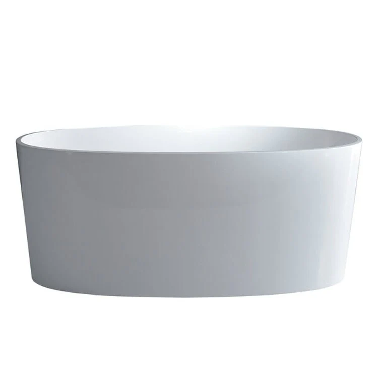 Freestanding Tub IOS 60 x 32 Inch Overflow Center Drain Standard White Matte Oval - Frankwebs