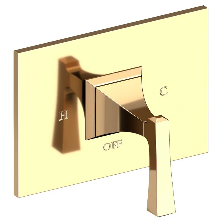 Pressure Balance Valve Trim Joffrey Rectangle 1 Lever Matte White ADA Depth 4-1/4 Inch - Frankwebs