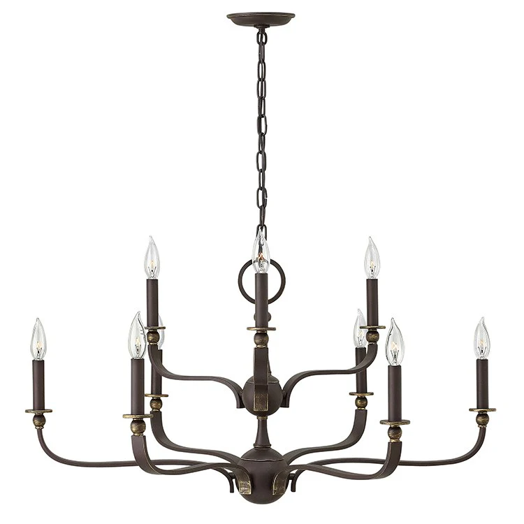 Rutherford Nine-Light Two-Tier Chandelier - Frankwebs
