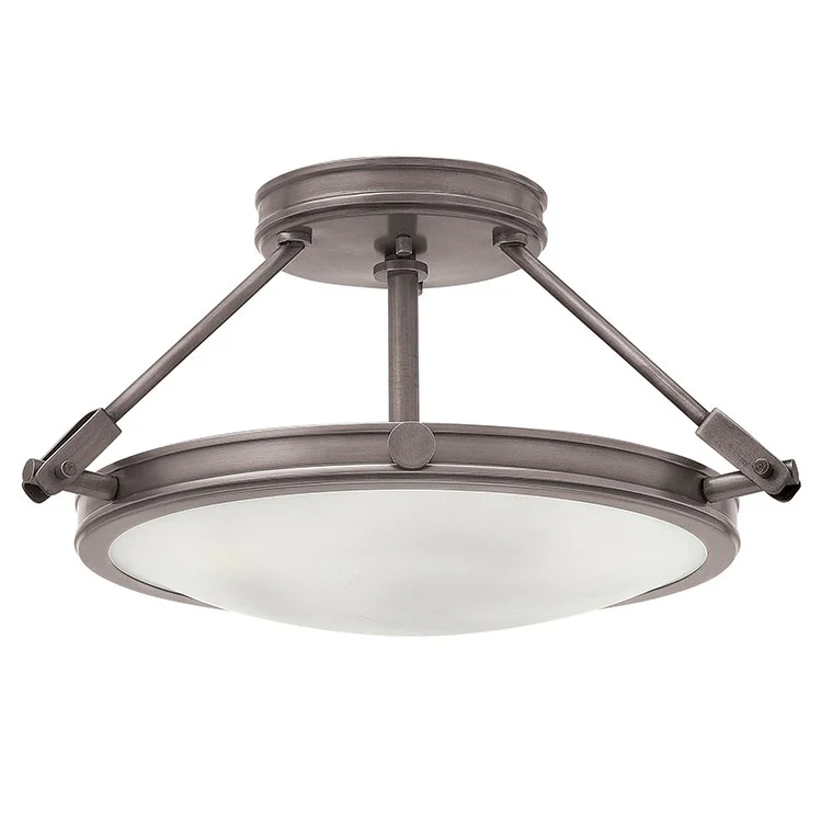 Collier Single-Light LED Semi-Flush Mount Ceiling Light - Frankwebs