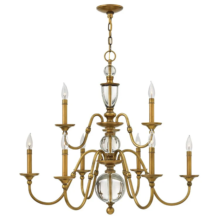 Eleanor Nine-Light Two-Tier Chandelier - Frankwebs