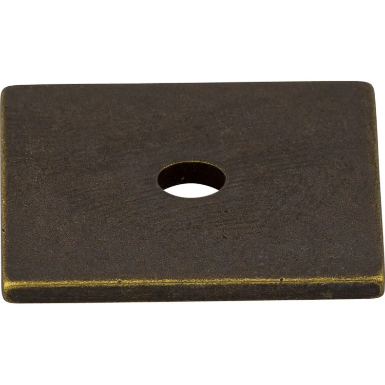 Knob Backplate Sanctuary Square German Bronze 1 Inch 1 Hole Zinc Alloy - Frankwebs