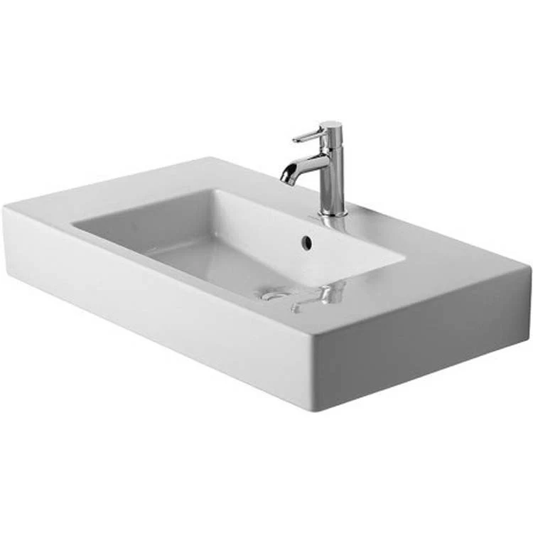Lavatory Sink Vero Wall Mount with Overflow 19-1/4 x 33-1/2 Inch 7-7/8 Inch Spread Rectangle 3 Hole - Frankwebs