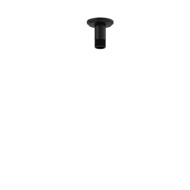 Shower Arm with Round Escutcheon and Momenti Flange Chrome 3 Inch 2-3/8 Inch 1/2 Inch Inlet MNPT Brass Ceiling Mount - Frankwebs
