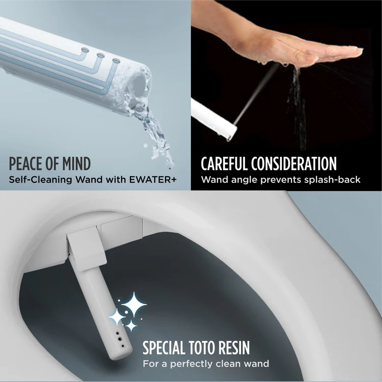 Toilet Drake 2 Pieces Cotton Elongated 29-1/2 Inch 1.28 Gallons per Flush Left Hand Chrome Washlet+ C2 - Frankwebs