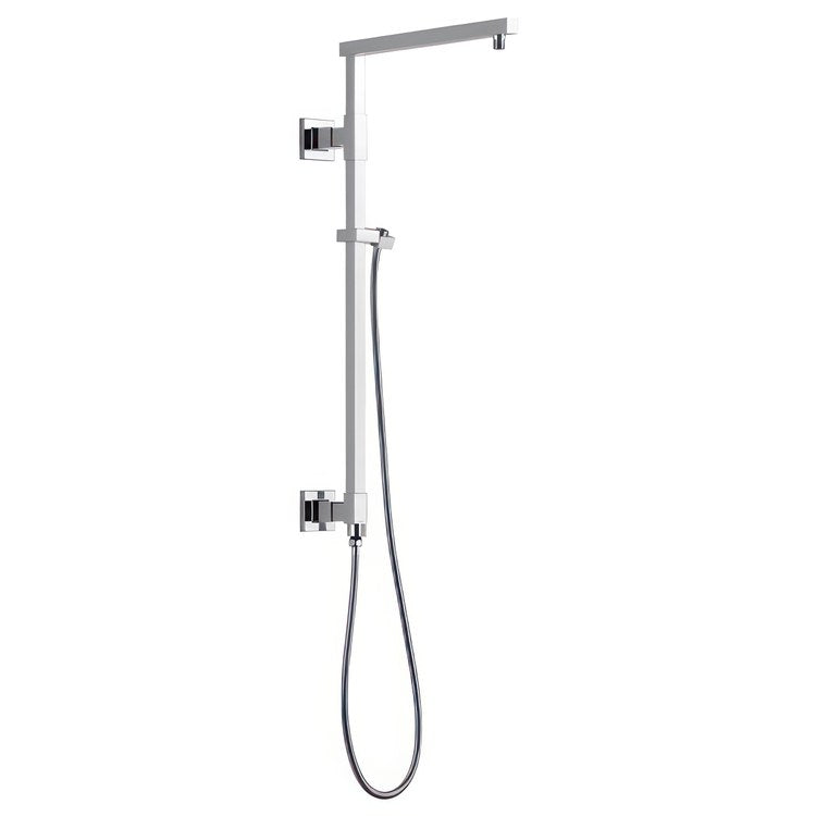Shower Column Emerge Universal Showering Components Angular Lumicoat Stainless 26 Inch - Frankwebs