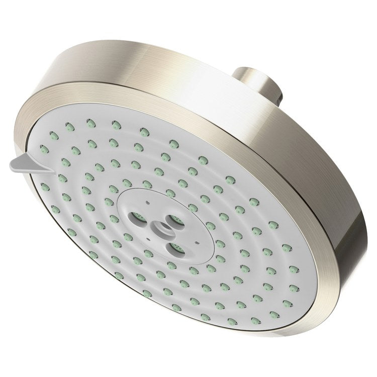 Showerhead Newport Bath 3 Function Satin Gold PVD 5-15/16 Inch 1.8 Gallons per Minute Full/Message/Intense Turbo Spray - Frankwebs