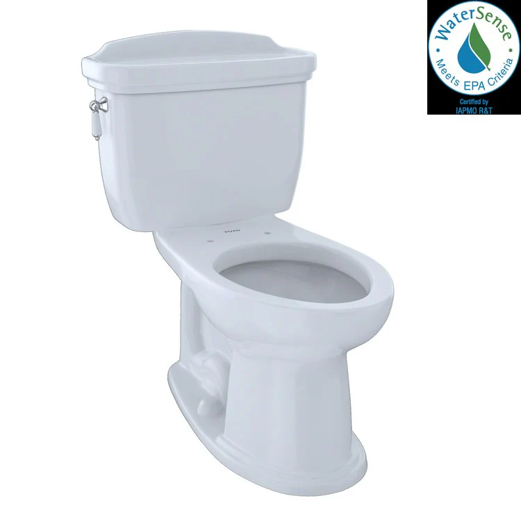 Toilet Eco Dartmouth 2 Pieces Close Coupled Universal Height Cotton Elongated ADA 32-1/2 Inch 1.28 Gallons per Flush Left Hand Chrome Less Seat - Frankwebs