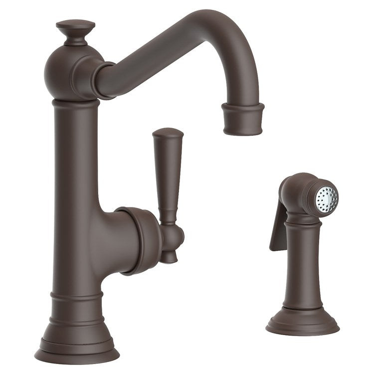 Jacobean Single Handle Kitchen Faucet with Side Sprayer - Frankwebs