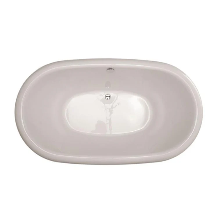 Combination Tub Designer Collection Marissa 70 x 40 x 25 Inch Drop-In Center Drain Bone Oval - Frankwebs