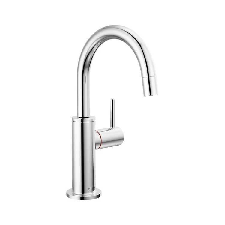 Kitchen Faucet Round Instant Hot Water Spring-Loaded Self-Closing Arctic Stainless 9-4/9 Inch - Frankwebs