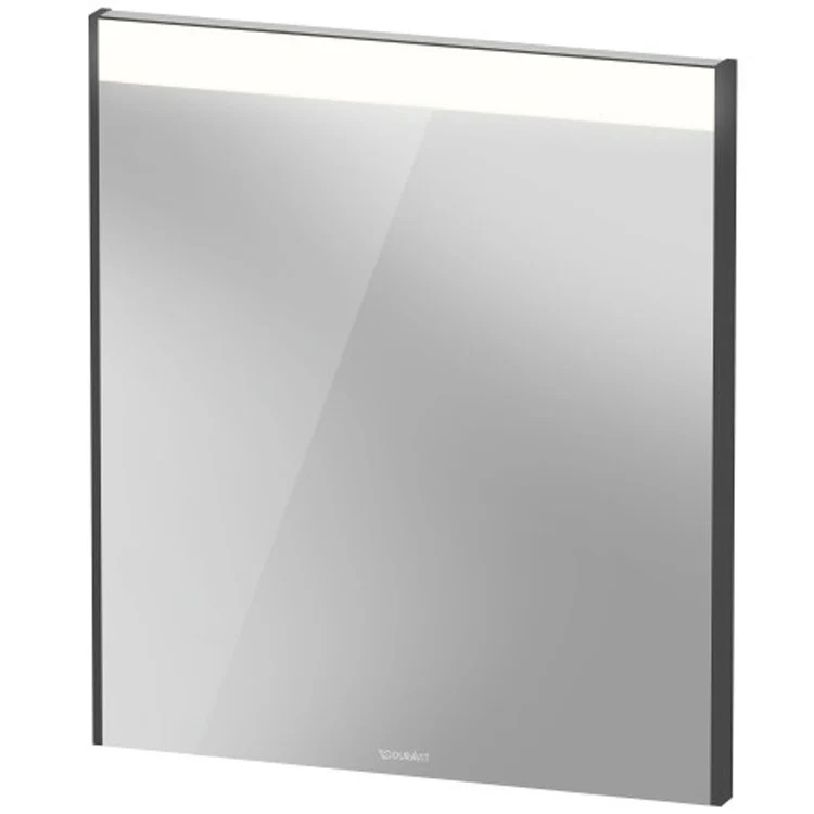Mirror Brioso 24-3/8 x 27-1/2 Inch White High Gloss with Lighting Rectangle 1-3/8 Inch - Frankwebs