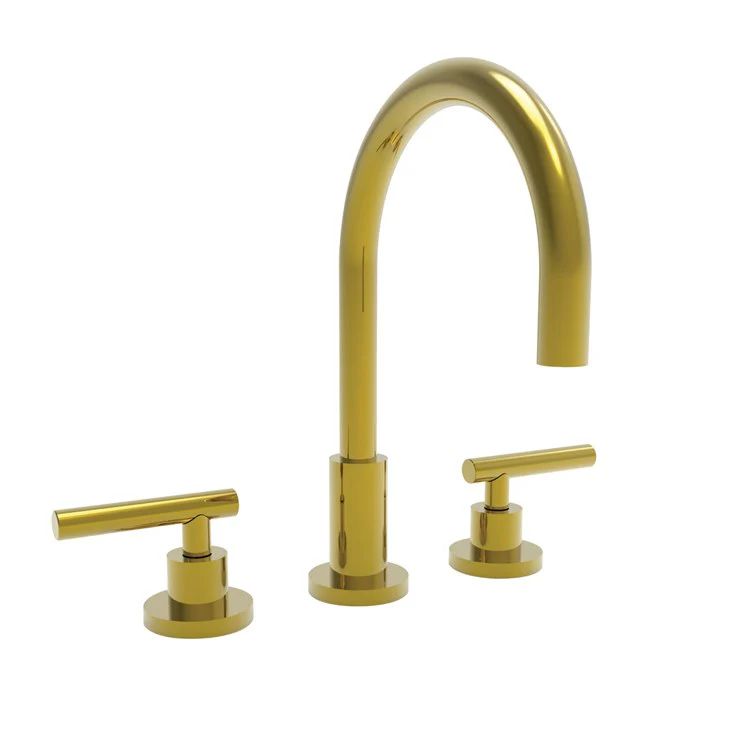 East Linear Two Handle Widespread Bathroom Faucet with Lever Handles with Drain - Satin Bronze PVD - Frankwebs