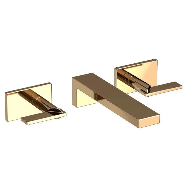 Metro Two Handle Wall-Mount Bathroom Faucet - Satin Brass - Frankwebs