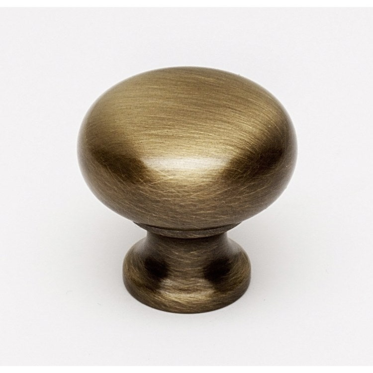 Knob IV Collection Round Unlacquered Brass Brass 7/8 Inch 7/8 Inch 3/4 Inch - Frankwebs