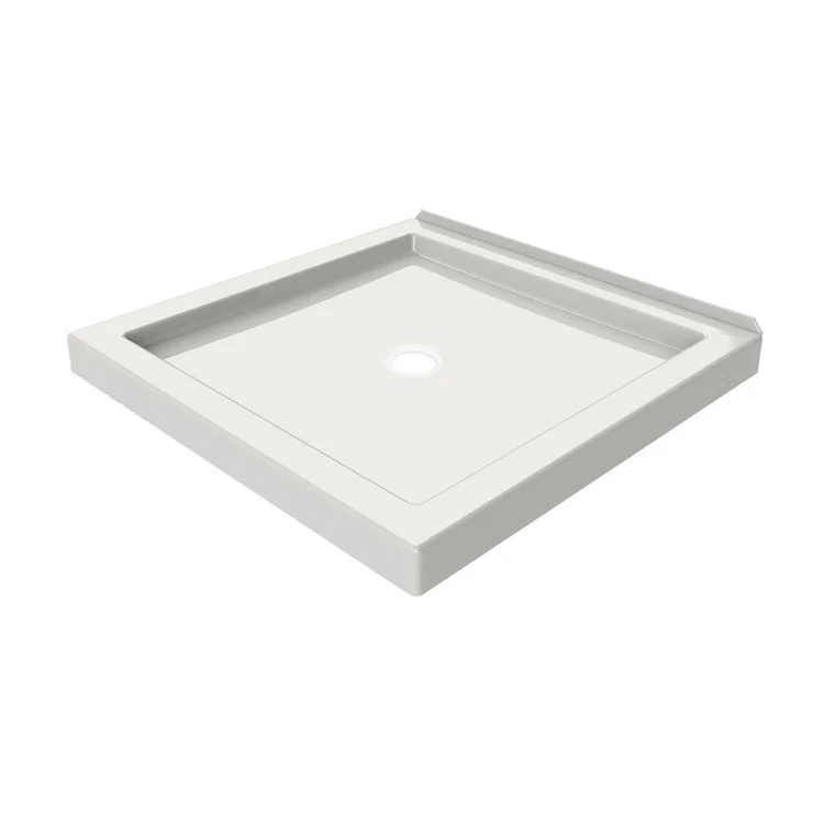 Shower Base B3 Round Drain/Wall Mount White 36L x 36W Inch Acrylic Center - Frankwebs