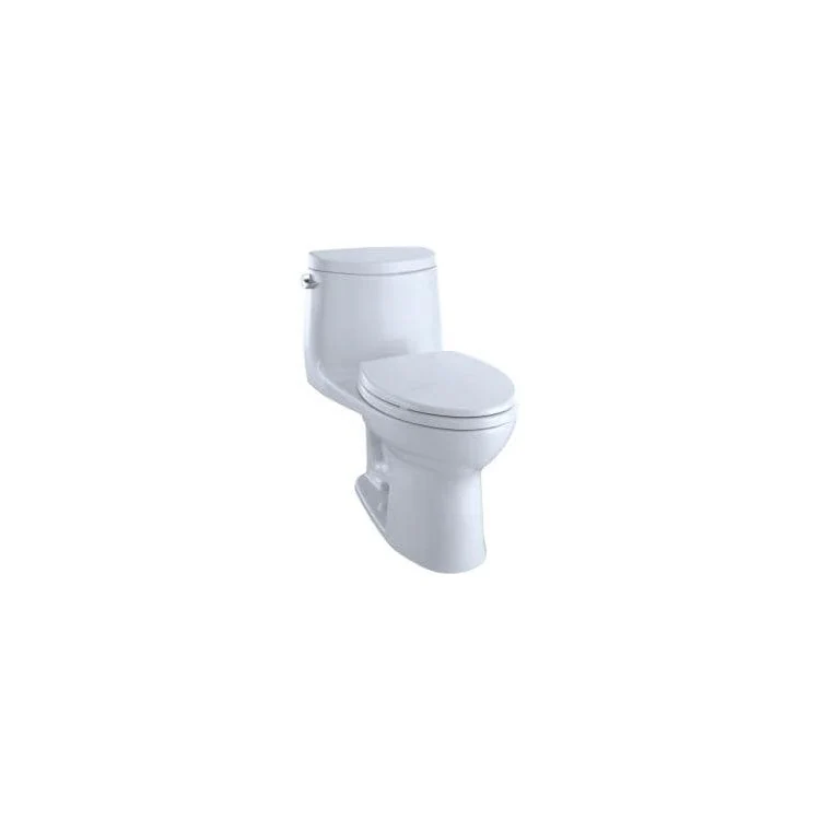 Toilet UltraMax 1 Pieces Washlet Ready Cotton Elongated 26-3/8 Inch 0.8/1.28 Gallons per Flush Left Hand Chrome Soft Close - Frankwebs