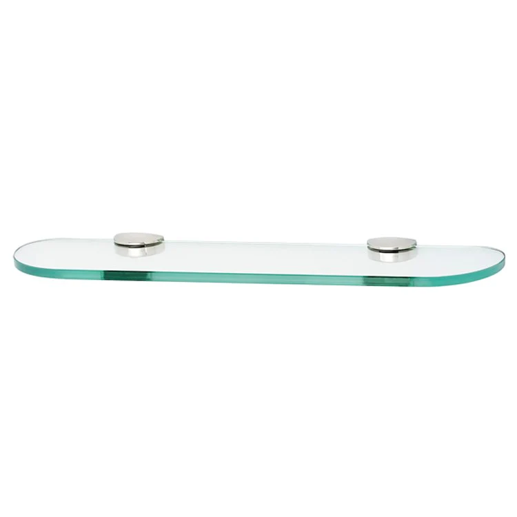 Shelf Euro Bath with Brackets Polished Brass 18 Inch Brass/Glass - Frankwebs