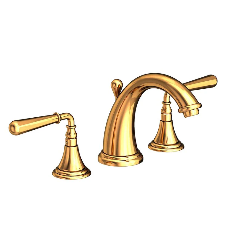 Lavatory Faucet Bevelle Widespread 8 to 20 Inch Spread 2 Lever ADA Satin Gold PVD 1.2 Gallons per Minute Brass Spout Height 4-1/8 Inch - Frankwebs